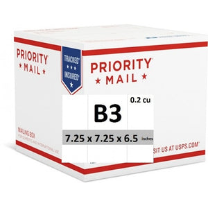 Priority Mail Cubic Dimension Box (B3) 7.25" x 7.25" x 6.5" (Top Loaded) (25 Pcs)