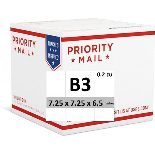 Priority Mail Cubic Dimension Box (B3) 7.25