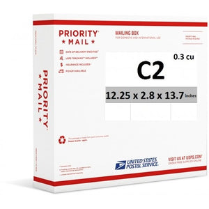 Priority Mail Cubic Dimension Box (C2) 12.25" x 2.8" x 13.7" (Side Loaded) (25 Pcs)