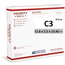 Priority Mail Cubic Dimension Box (C3) 11.6" x 2.5" x 13.45" (Side Loaded) (25 Pcs)