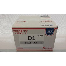 Priority Mail Cubic Dimension Box (D1) 10" x 9" x 7.5" (Top Loaded) (25 Pcs)