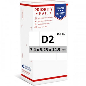 Priority Mail Cubic Dimension Box (D2) 7.4" x 5.25" x 14.9" (Top Loaded) (25 Pcs)